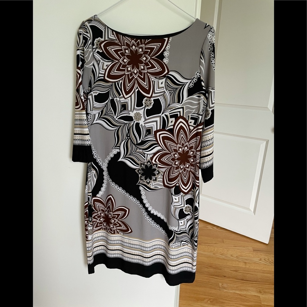 Multi colored (brown, cream, black, grey) dress